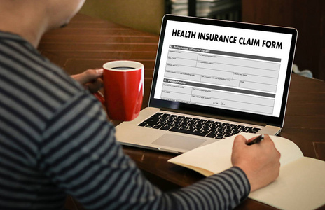 健康保险索赔表单，应用程序的概念卫生保健