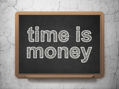时间轴概念  时间就是金钱上黑板背景