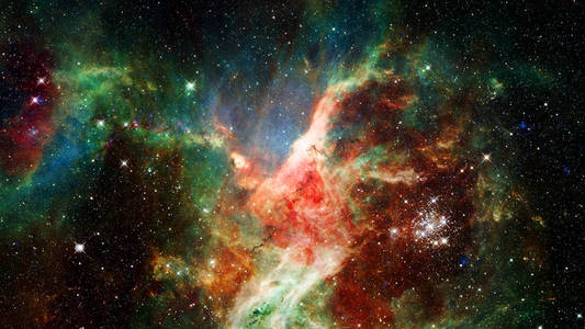 星系和星云。空间背景。此图像装备由美国航空航天局的元素