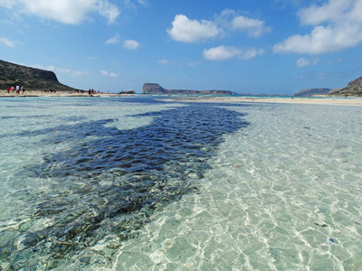 海滩和海岸景观海希腊克里特岛岛