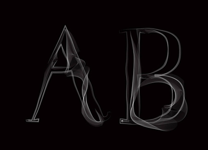 岚字体键入字母 Ab