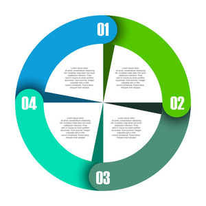 四步圆矢量图模板