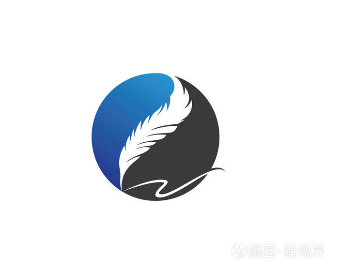 羽毛笔写标志标志