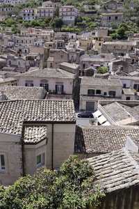 意大利的西西里岛，莫迪卡 古沙省，巴洛克式镇的看法