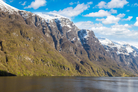 在挪威的美丽 Sognefjord