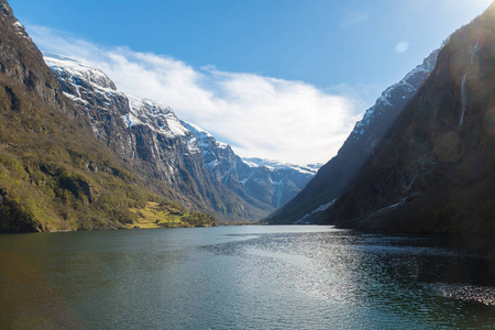 在挪威的美丽 Sognefjord