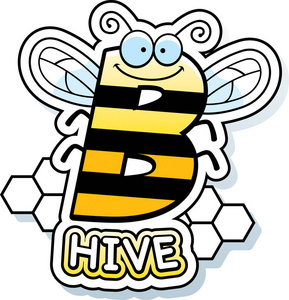 卡通蜜蜂蜂巢文本图片