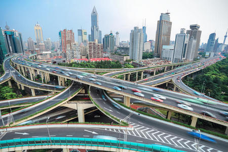 上海高架道路交汇立交桥