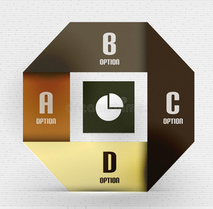 条纹选项信息图形设计模板