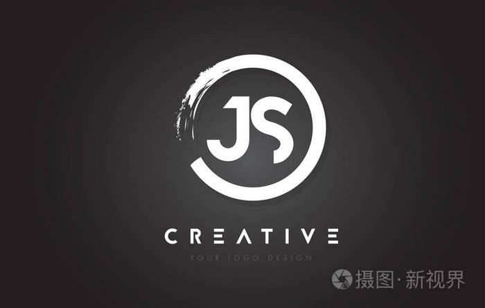 js 通告信标识与圆刷设计和黑色背景动态
