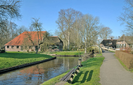 Giethoorn 村庄，荷兰，比荷卢经济联盟