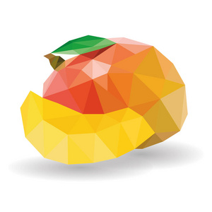 芒果的多边形插图