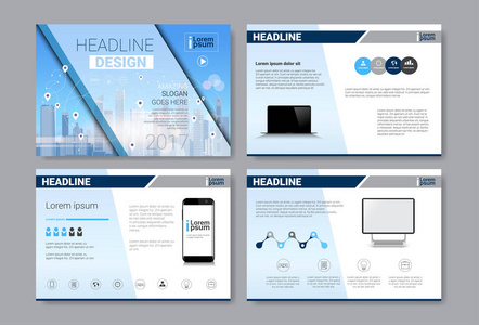 模板设计手册，年度报告，杂志，海报，公司演示文稿，组合，传单集与副本空间