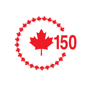 加拿大 150 生日图形