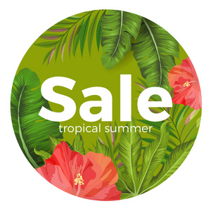 热带夏季销售促销海报精彩绿化图片