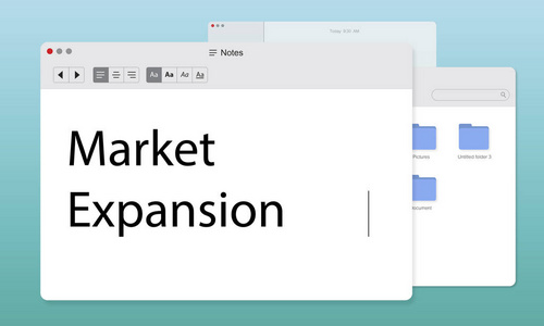 随着市场的扩大概念模板
