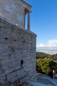 雅典雅典卫城的纪念性卫士门