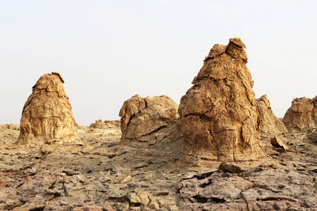 Dallol 火山，基尔，埃塞俄比亚爆炸火山口