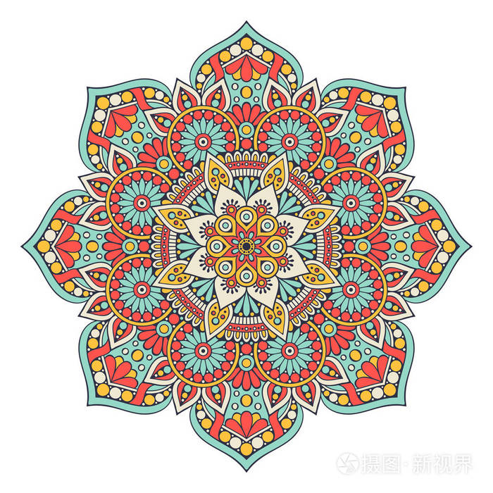 老式的装饰元素.东方模式,矢量图.伊斯兰教