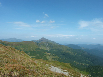 喀尔巴阡乌克兰山区风景的美丽的景色