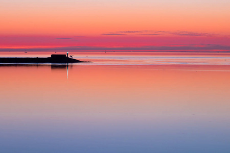 waddensea 夕阳与码头