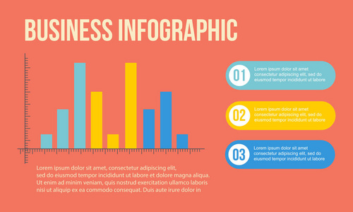 业务信息图表设计图形和步骤图片