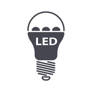 led 的灯泡。领导灯矢量图标