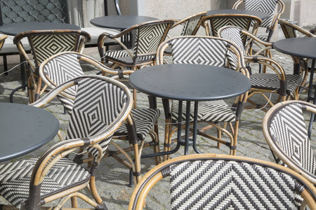 咖啡厅桌子和椅子，斯德哥尔摩