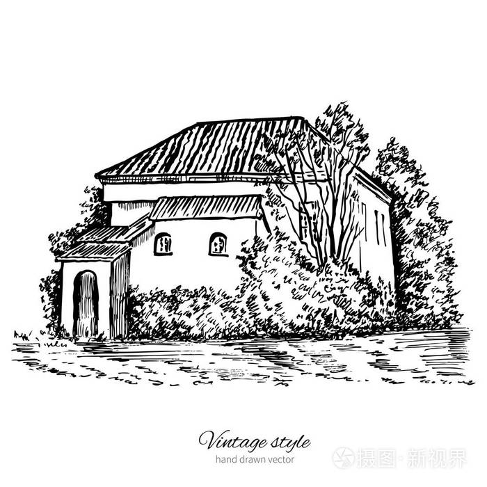 旅游明信片, 海报, 日历模板,页与欧洲房子,书籍插图的想法插画-正