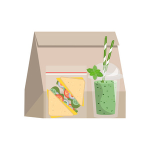 午餐盒和健康的食物。健康生活概念
