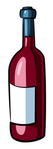 酒的瓶子的卡通形象