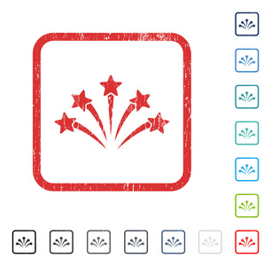 烟花爆竹爆裂图标橡胶水印图片