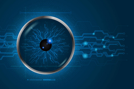 眼睛扫描概念的数字和技术