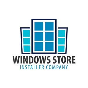 标识 Windows 应用商店。安装公司。矢量图