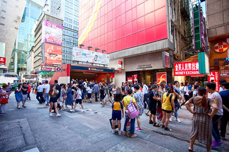 香港城市景观在白天图片