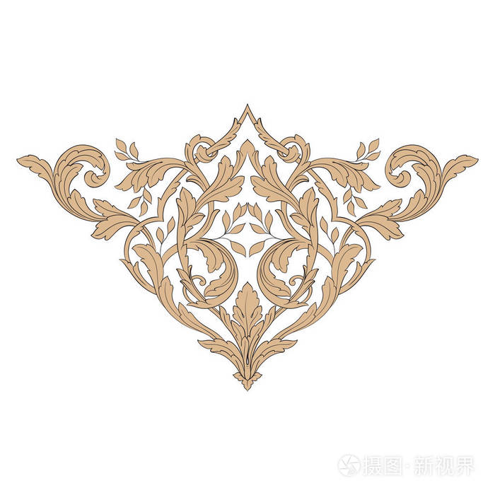 矢量巴洛克式的复古元素设计