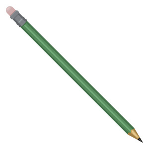 绿色铅笔橡皮擦