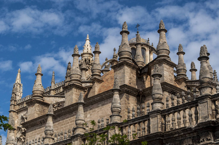 西班牙: La Giralda 视图,塞维利亚大教堂的钟楼