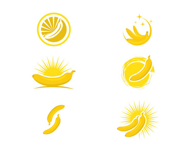 香蕉 Logo 模板矢量图