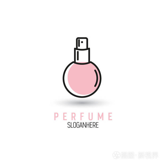 矢量艺术香水素描标志模板