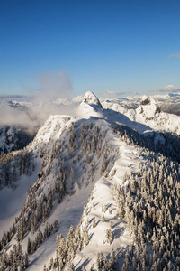 被雪覆盖的山