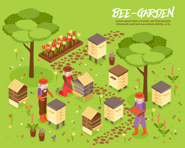 Beegarden 蜜蜂院子等轴图