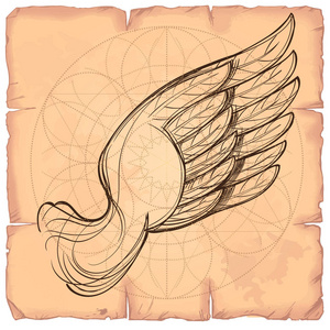 古法造纸的翼的背景