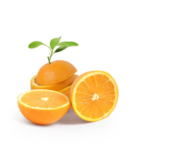 果实橙色，叶子分离