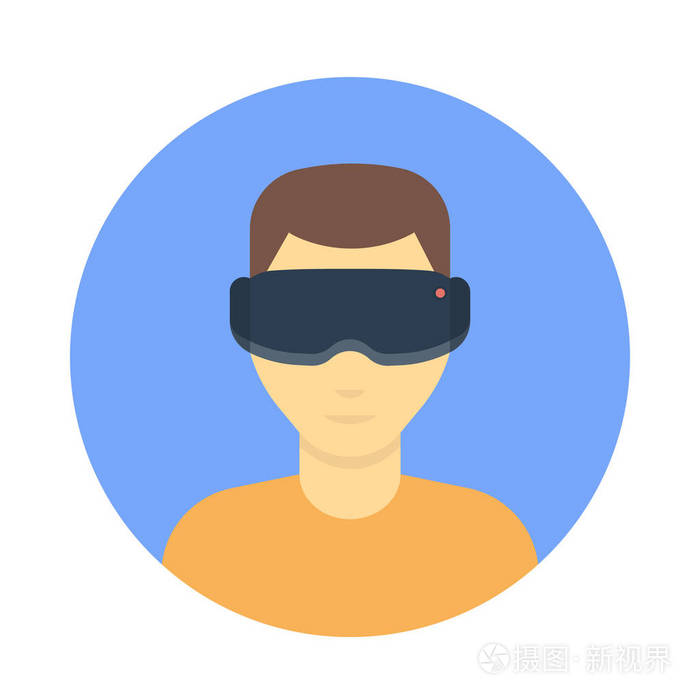 vr的眼镜戴上虚拟实境头盔