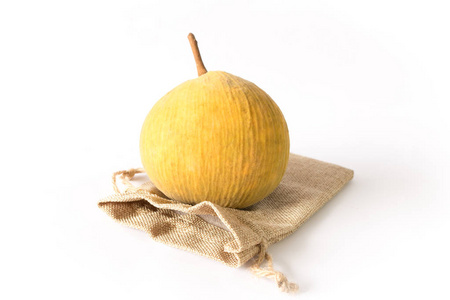 Santol Sackcloth 上白色孤立