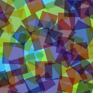 抽象的正方形图案蓝色几何背景获取随机方格几何混沌