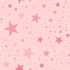 浅粉色背景磁无尽随机散粉色星星粉红色的星星无缝模式