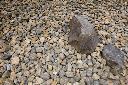 卵石背景。石头纹理的特写