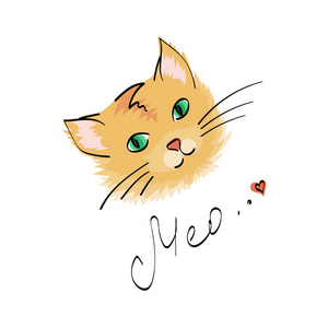 涂鸦可爱猫咪的图